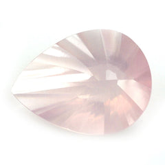 ROSE QUARTZ CONCAVE BRIOLETTE PEAR (DES#14) 16X12MM 6.00 Cts.