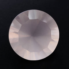 ROSE QUARTZ CONCAVE STRAIGHT FACET ROUND (DES#77) 10MM 3.31 Cts.