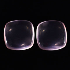 ROSE QUARTZ PLAIN LENTIL CUSHION 10MM 3.76 Cts.