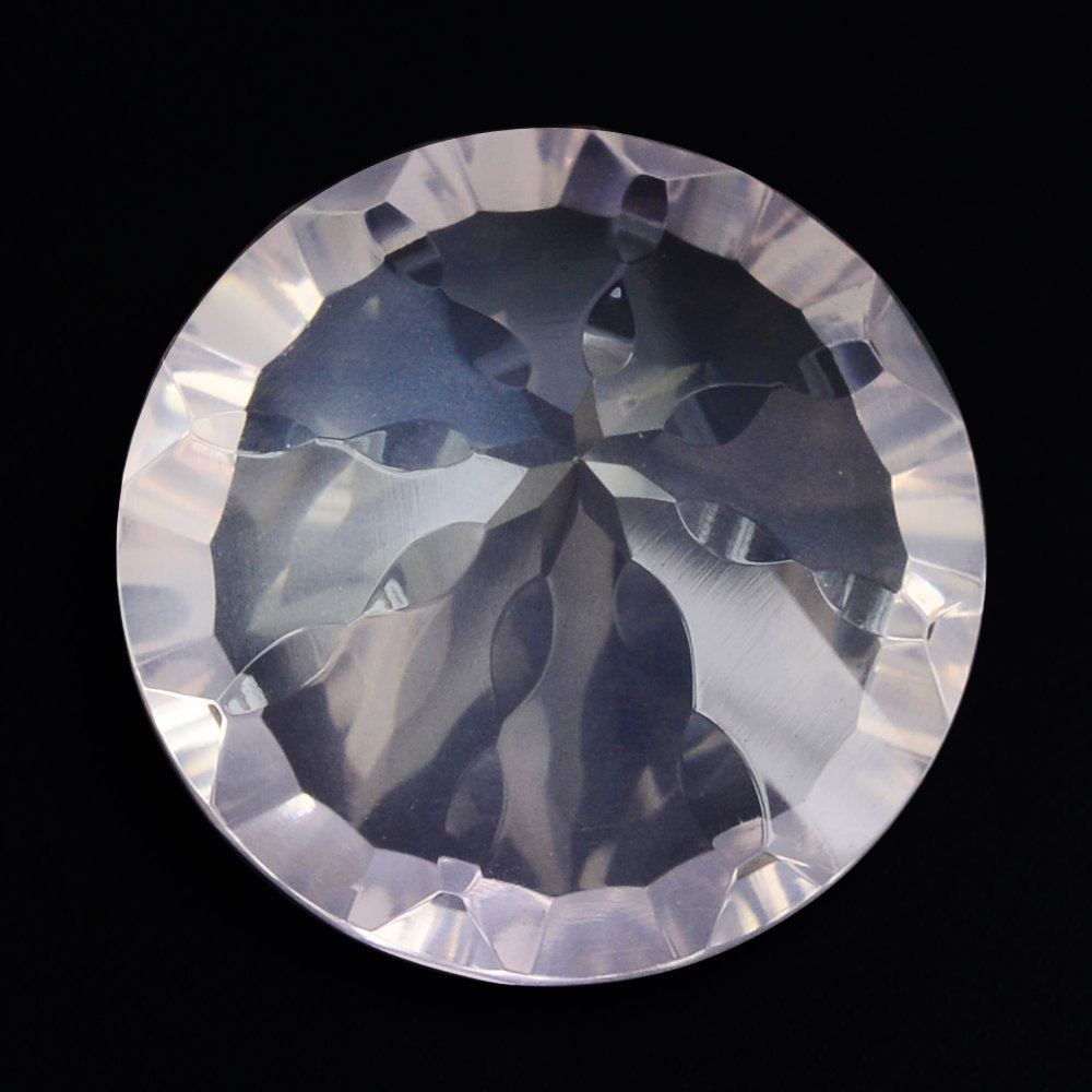 ROSE QUARTZ CONCAVE SPLENDOR CUT ROUND (DES#74) 16MM 13.43 Cts.