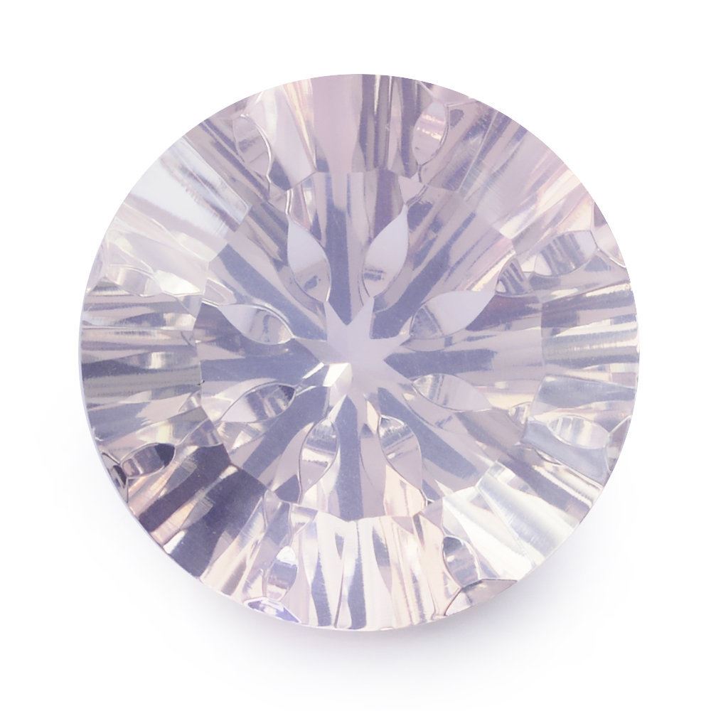 ROSE QUARTZ CONCAVE SPLENDOR CUT ROUND (DES#74) 16MM 13.43 Cts.