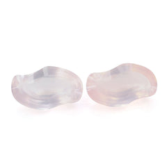 ROSE QUARTZ SWIRL CUT LEAF (DES#94) 16X10MM 5.72 Cts.