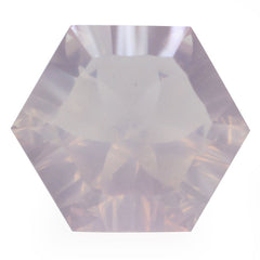 ROSE QUARTZ CONCAVE SPLENDOR CUT HEXAGON (DES#76) 16MM 14.29 Cts.