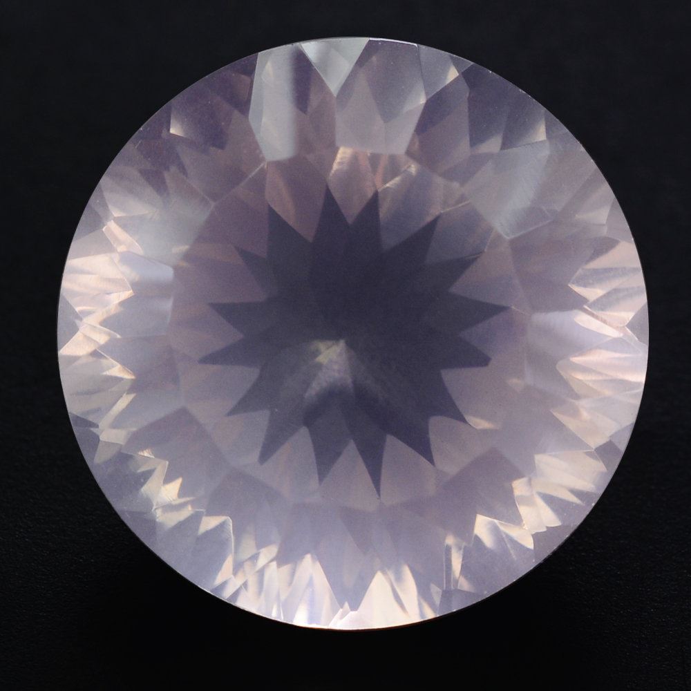 ROSE QUARTZ CONCAVE CUT ROUND (DES#46) 15MM 11.65 Cts.