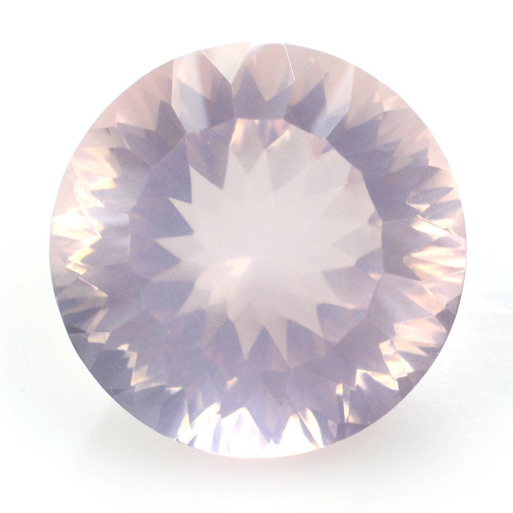 ROSE QUARTZ CONCAVE CUT ROUND (DES#46) 15MM 11.65 Cts.