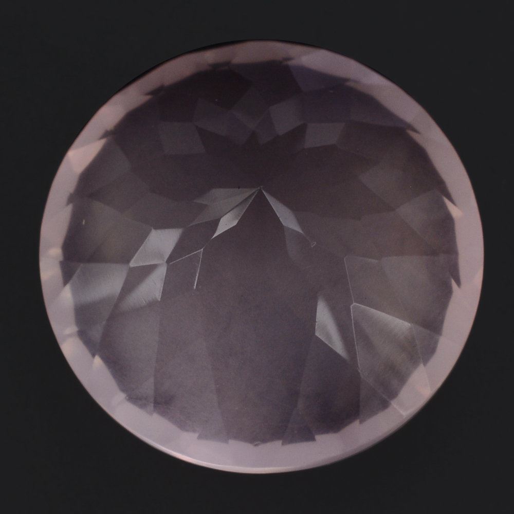 ROSE QUARTZ CONCAVE CUT ROUND (DES#46) 15MM 11.65 Cts.