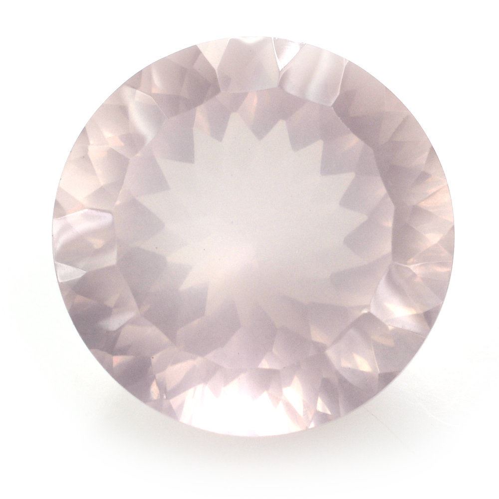 ROSE QUARTZ CONCAVE CUT ROUND (DES#46) 15MM 11.65 Cts.