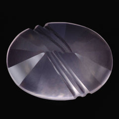 ROSE QUARTZ FLAT BUFFTOP LIGHTENING OVAL (DES#114) 20X15MM 12.50 Cts.