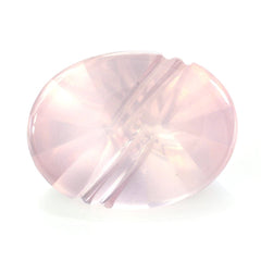 ROSE QUARTZ FLAT BUFFTOP LIGHTENING OVAL (DES#114) 20X15MM 12.50 Cts.