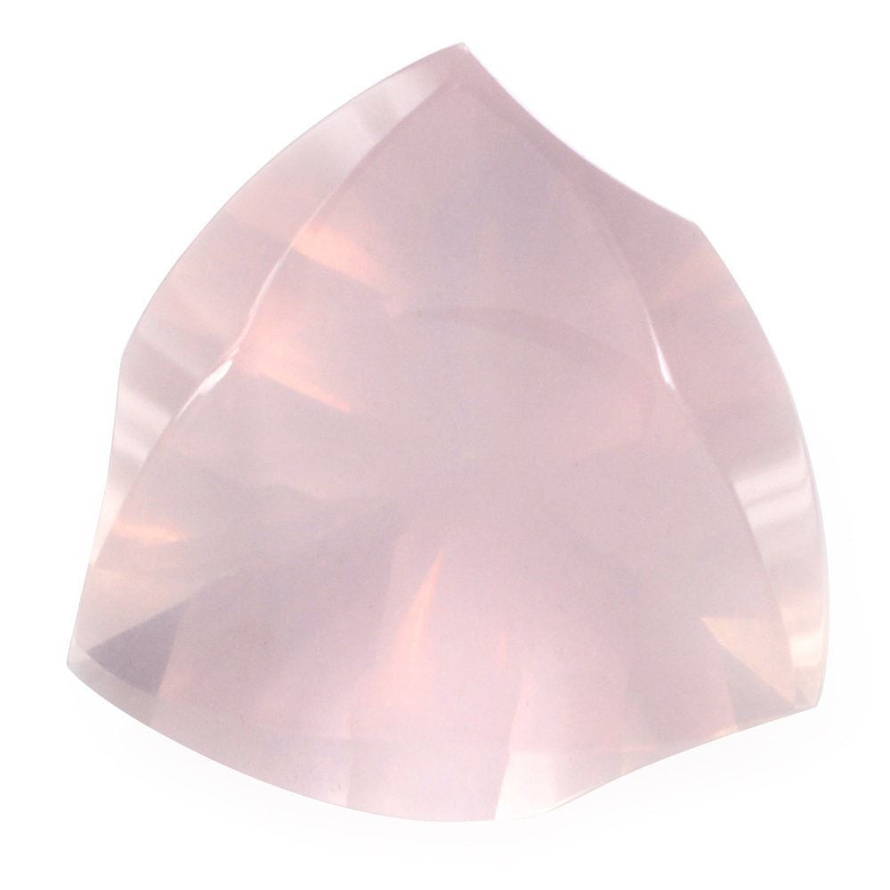 ROSE QUARTZ LEAF CONCAVE TRILLION (DES#125) 14MM 7.63 Cts.