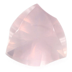 ROSE QUARTZ LEAF CONCAVE TRILLION (DES#125) 14MM 7.63 Cts.
