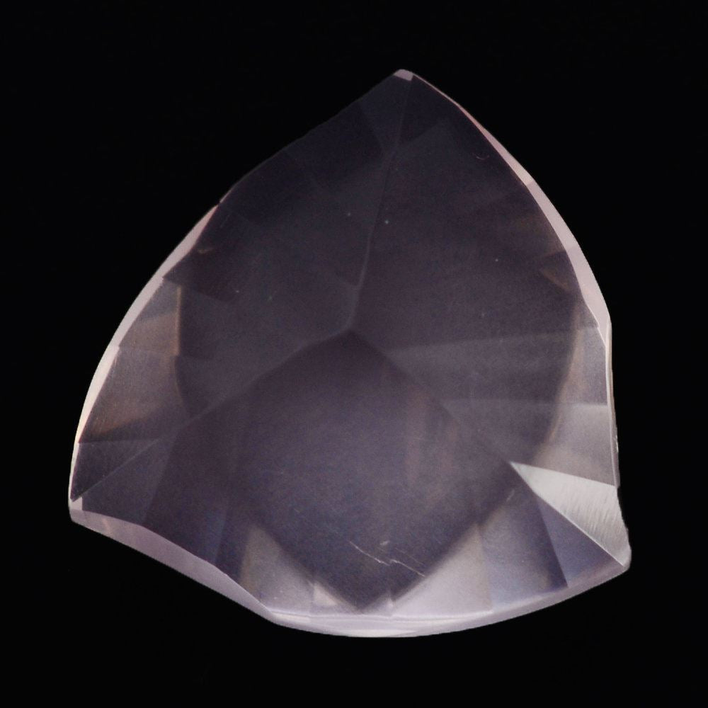 ROSE QUARTZ LEAF CONCAVE TRILLION (DES#125) 14MM 7.13 Cts.