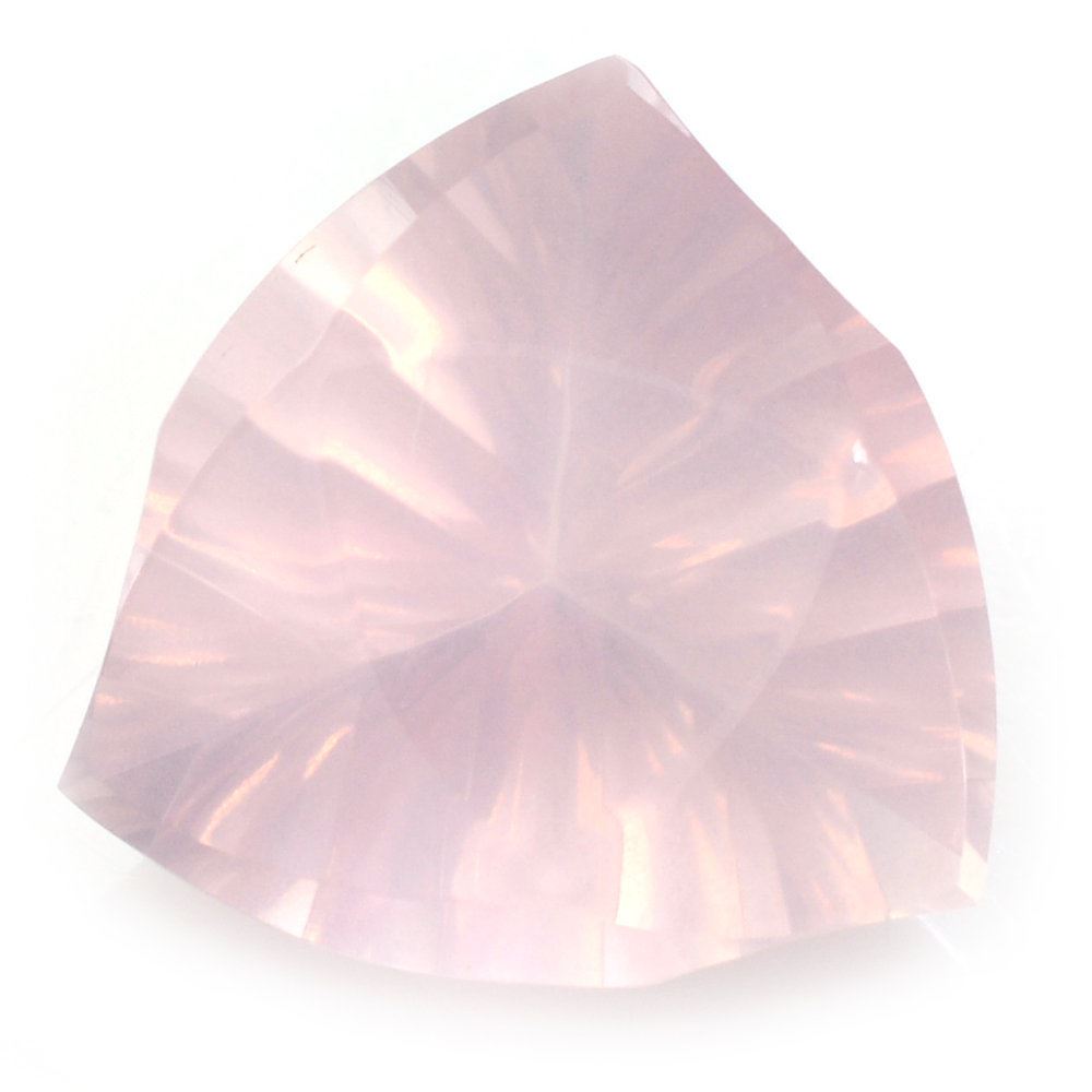 ROSE QUARTZ LEAF CONCAVE TRILLION (DES#125) 14MM 7.13 Cts.