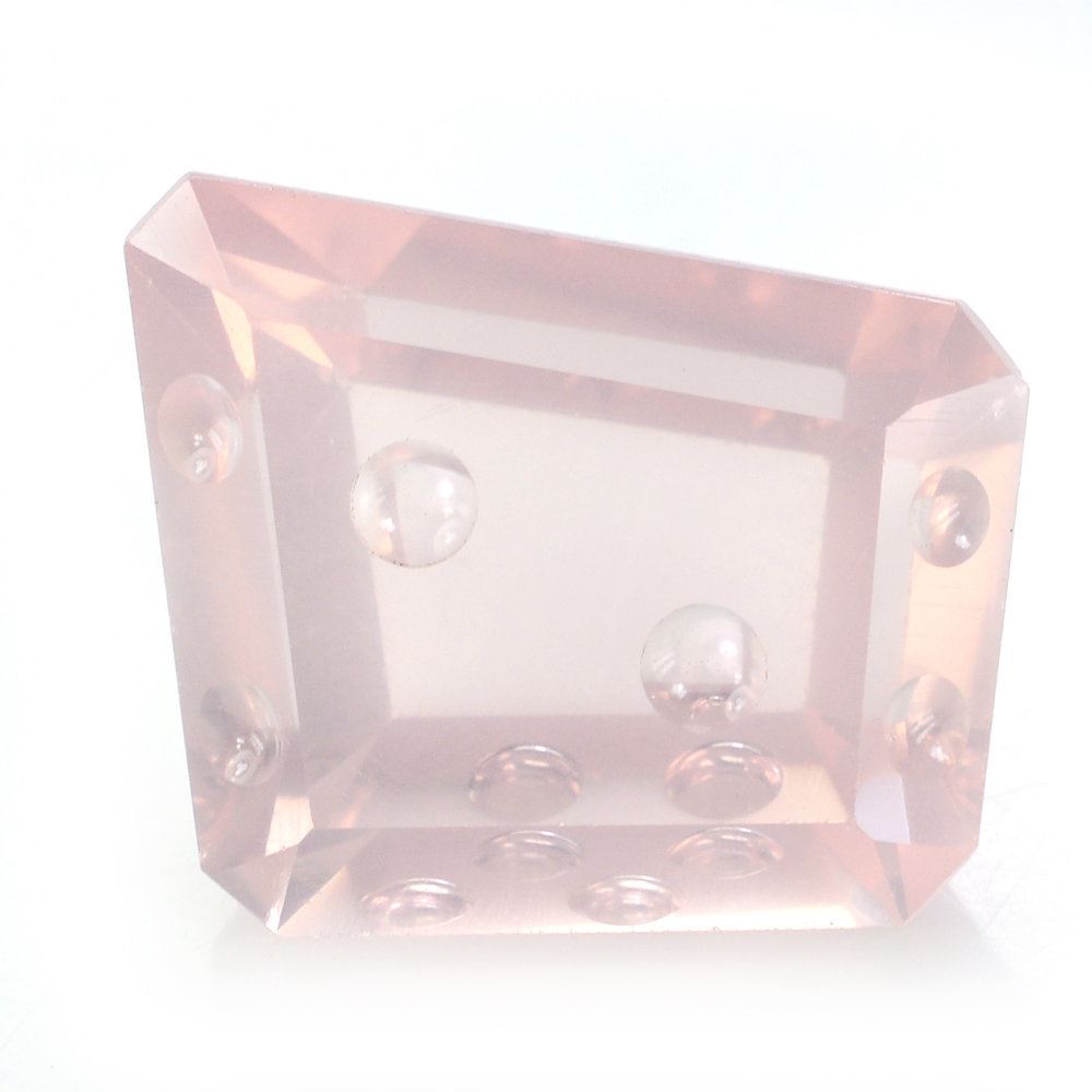 ROSE QUARTZ CHEESE CUT (DES#59) 19X16.50X16X13MM 16.93 Cts.