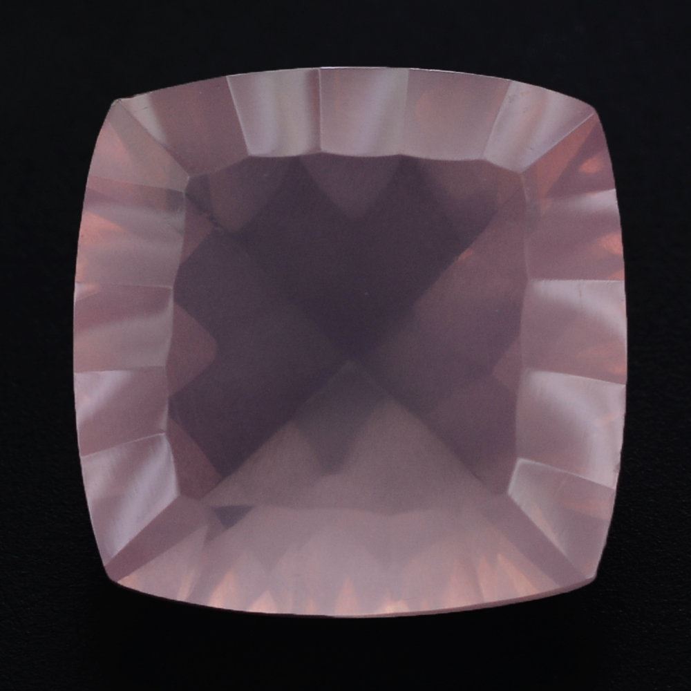 ROSE QUARTZ CONCAVE CUT CUSHION (DES#72) 12MM 6.60 Cts.