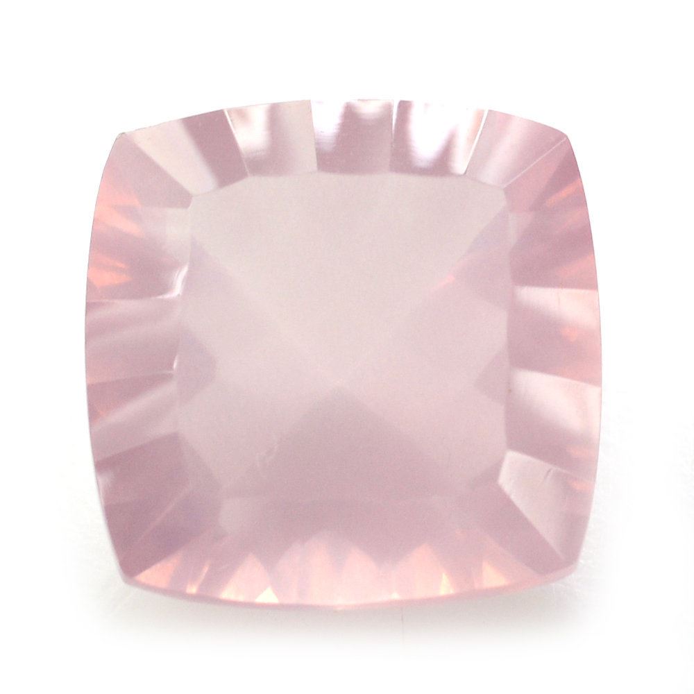 ROSE QUARTZ CONCAVE CUT CUSHION (DES#72) 12MM 6.60 Cts.