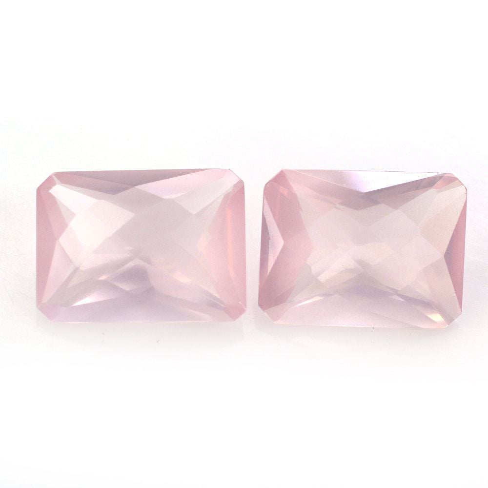 ROSE QUARTZ SPECIAL CHECKER OCTAGON (DES#57) 16X12MM 9.40 Cts.