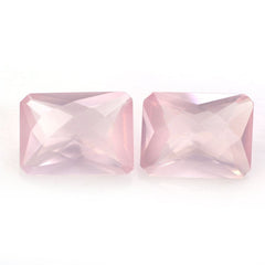 ROSE QUARTZ SPECIAL CHECKER OCTAGON (DES#57) 16X12MM 9.40 Cts.