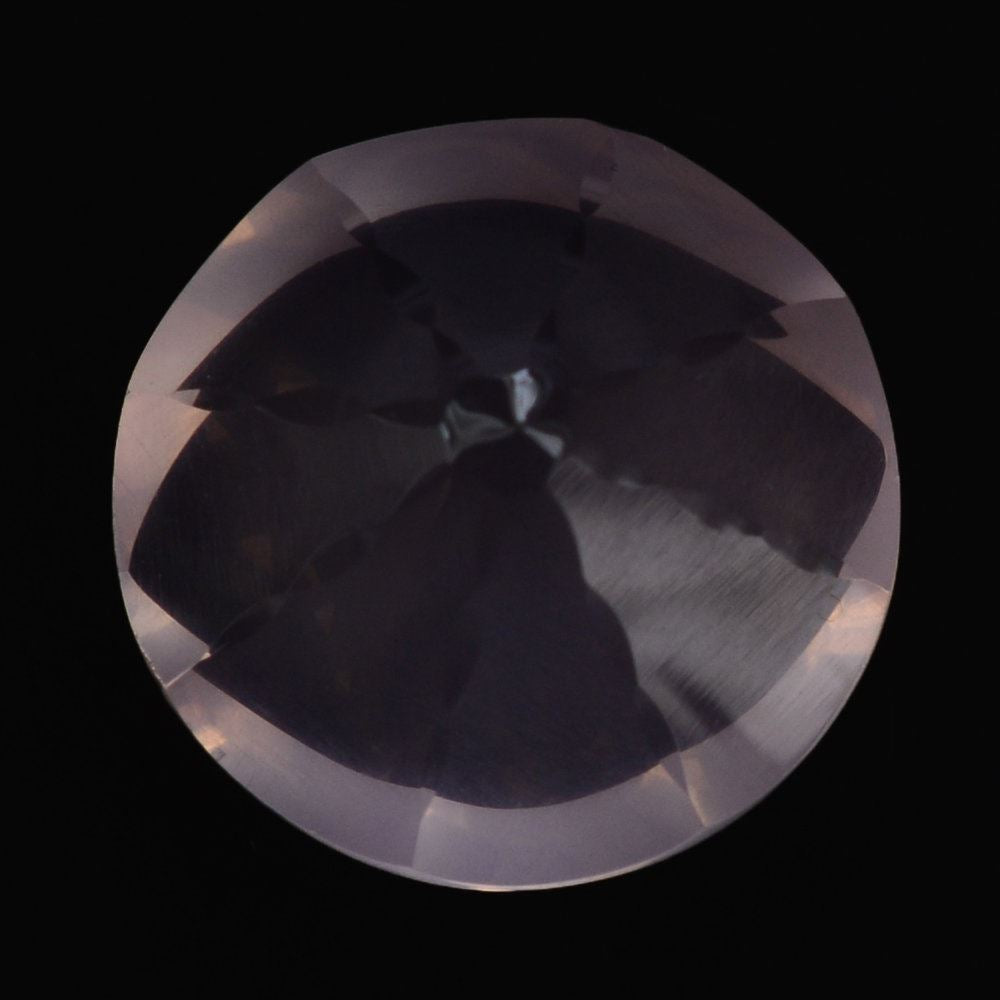 ROSE QUARTZ EYE CUT ROUND (DES#89) 13MM 7.65 Cts.