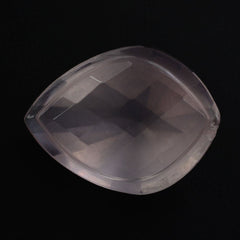 ROSE QUARTZ CARVED CHECKER TOP ONION (DES#68) 15.50X12MM 5.88 Cts.