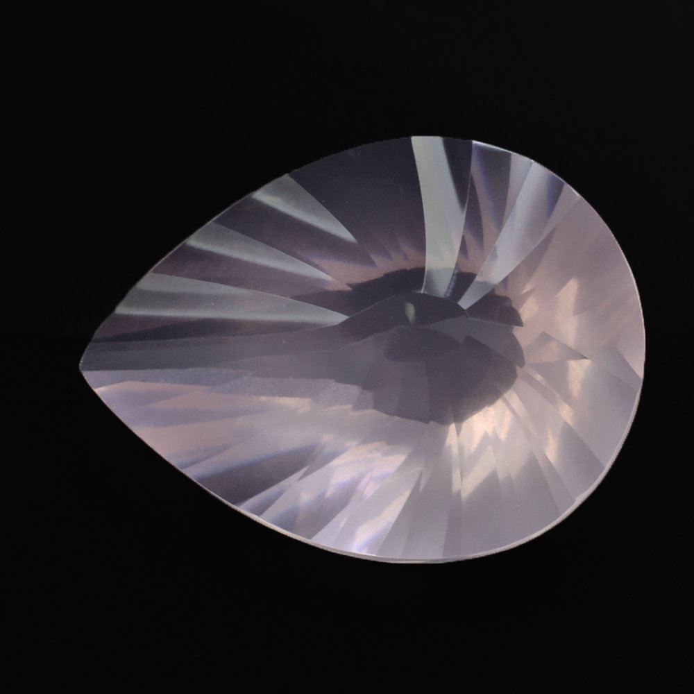 ROSE QUARTZ CONCAVE BRIOLETTE PEAR (DES#14) 20X15MM 12.52 Cts.