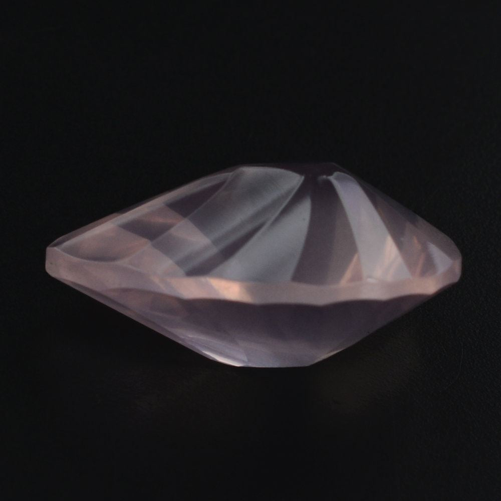 ROSE QUARTZ CONCAVE BRIOLETTE PEAR (DES#14) 16X12MM 6.79 Cts.