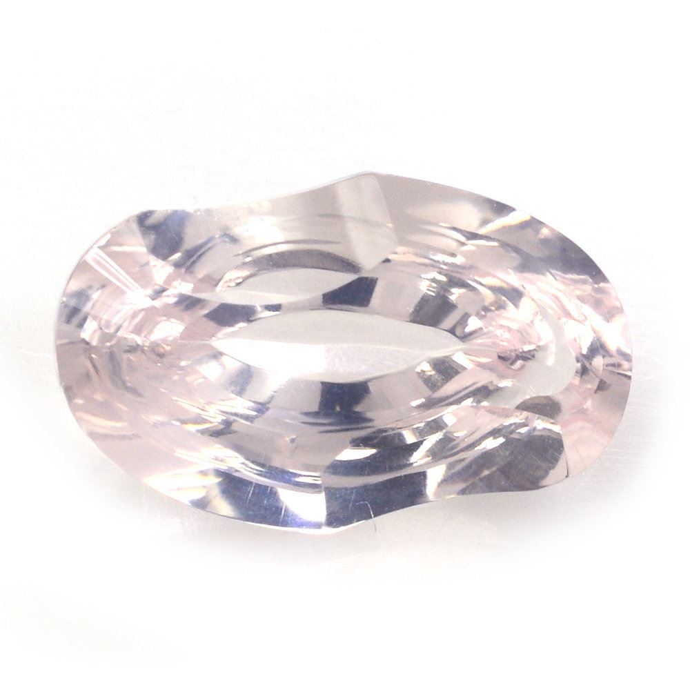 ROSE QUARTZ SWIRL CUT LEAF (DES#94) 16X10MM 6.05 Cts.