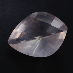 ROSE QUARTZ CARVED CHECKER TOP ONION (DES#68) 16X12MM 6.74 Cts.