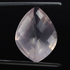 ROSE QUARTZ CARVED CHECKER TOP ONION (DES#68) 16X12MM 6.74 Cts.