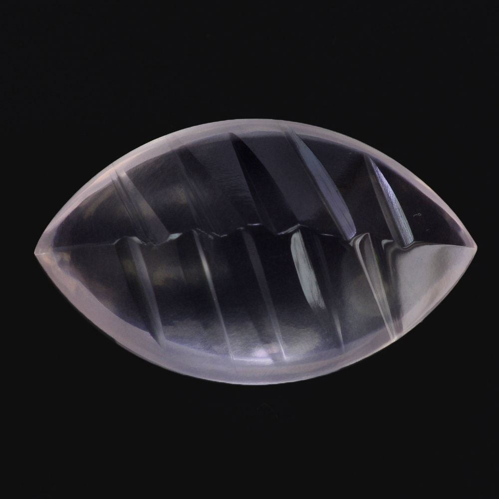 ROSE QUARTZ BUFFTOP KNIFE CONCAVE MARQUISE (DES#110) 20X12MM 9.28 Cts.