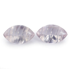 ROSE QUARTZ BUFFTOP KNIFE CONCAVE MARQUISE (DES#110) 20X12MM 9.28 Cts.