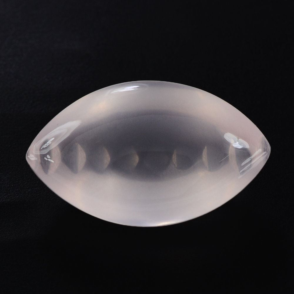 ROSE QUARTZ BUFFTOP ZIP CUT BACK MARQUISE (DES#106) 20X12MM 9.95 Cts.