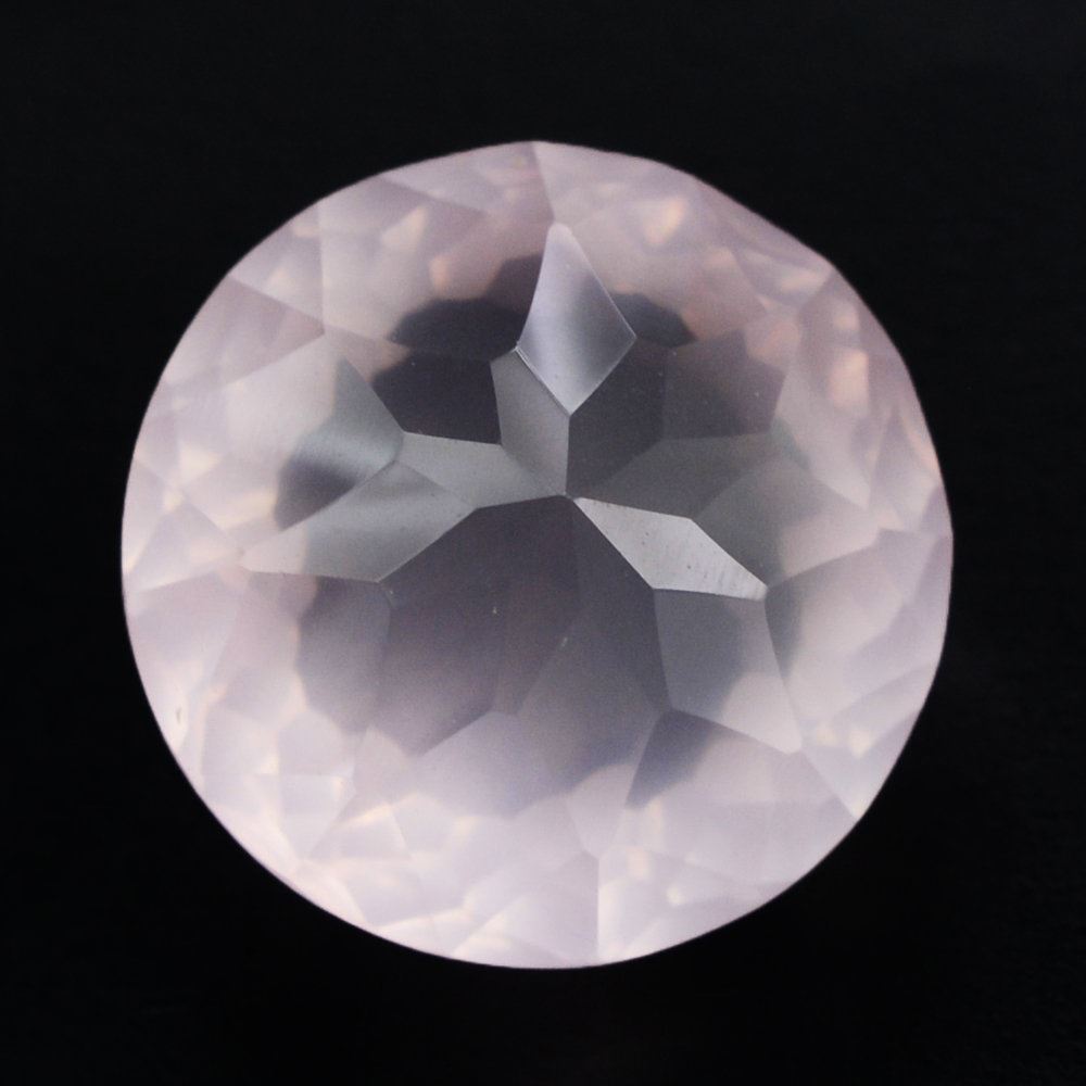 ROSE QUARTZ GALAXY CUT DOME ROUND (DES#86) 12MM 6.80 Cts.