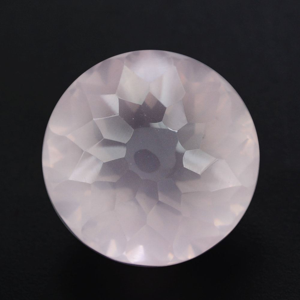 ROSE QUARTZ GALAXY CUT DOME ROUND (DES#86) 12MM 6.80 Cts.