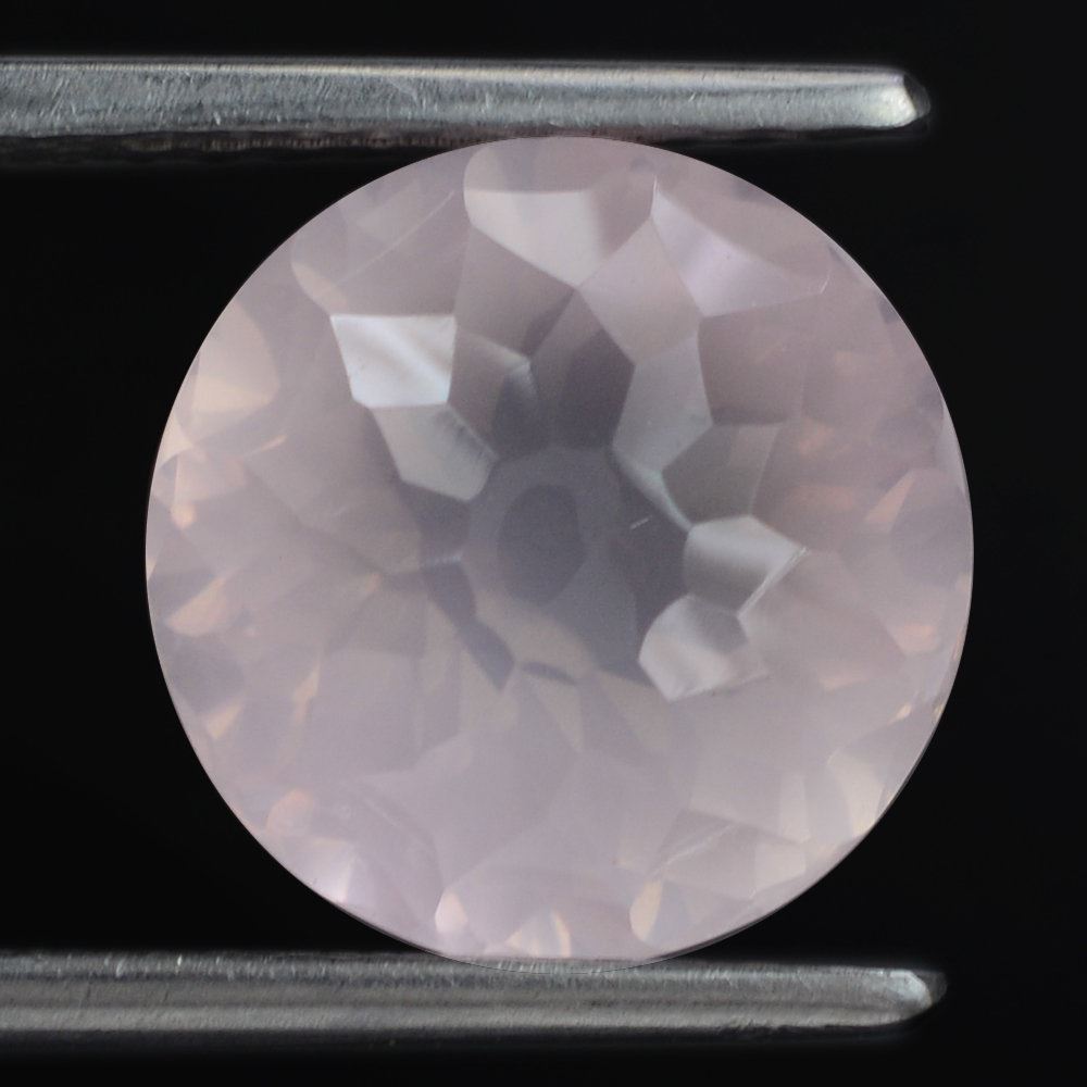 ROSE QUARTZ GALAXY CUT DOME ROUND (DES#86) 12MM 6.80 Cts.