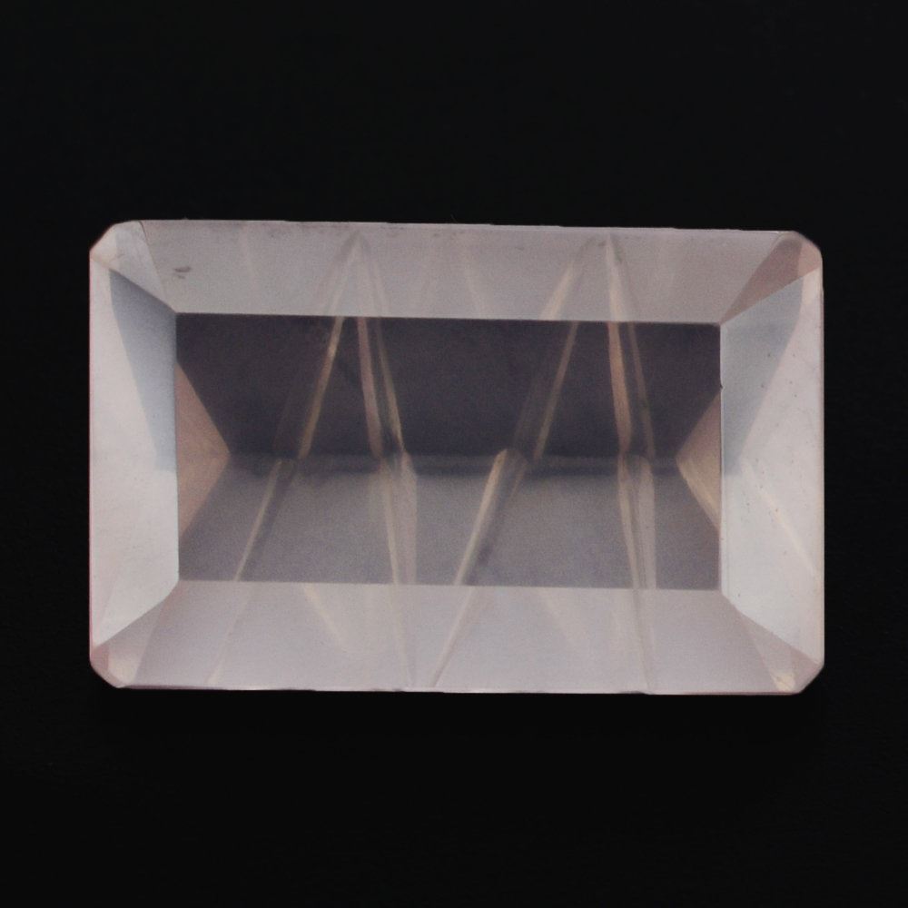 ROSE QUARTZ CONCAVE LIGHTENING CUT OCTAGON (DES#99) 14X9MM 5.35 Cts.