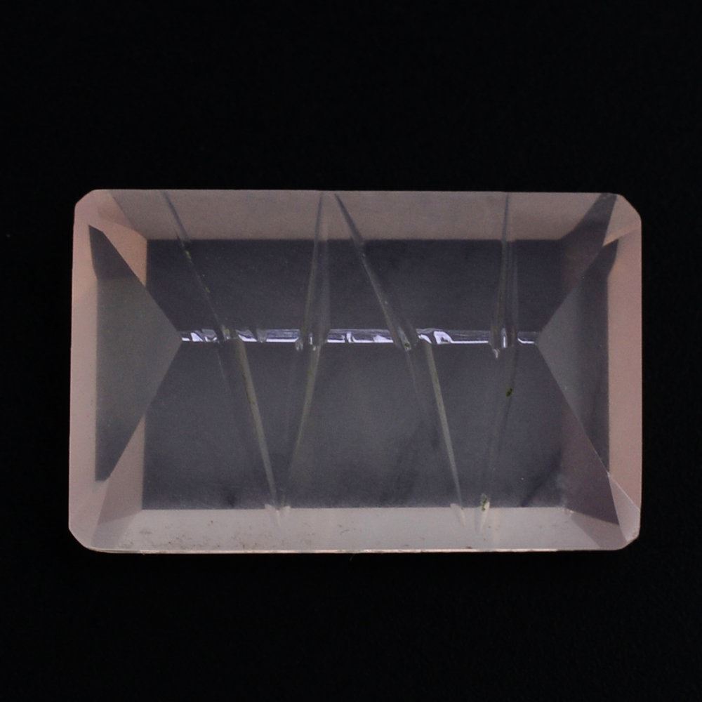 ROSE QUARTZ CONCAVE LIGHTENING CUT OCTAGON (DES#99) 14X9MM 5.35 Cts.