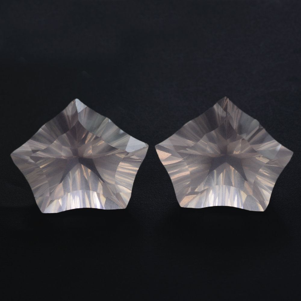ROSE QUARTZ CONCAVE CUT PENTAGON (DES#8) 16X13MM 7.35 Cts.