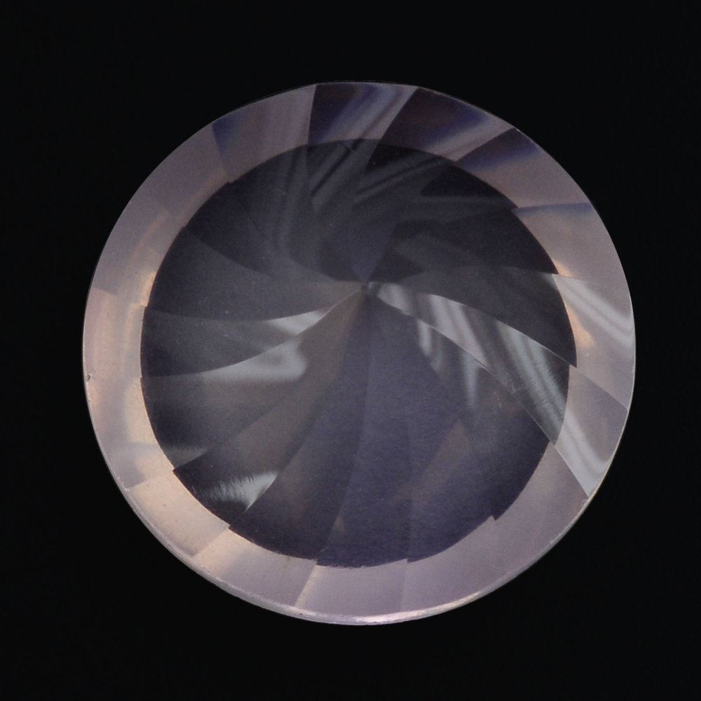 ROSE QUARTZ CHAKRA CUT ROUND (DES#82) 12MM 5.10 Cts.