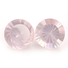ROSE QUARTZ CHAKRA CUT ROUND (DES#82) 12MM 5.10 Cts.