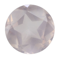 ROSE QUARTZ PENTAGON ROUND WITH STAR CUT BACK (DES#44) 15MM 10.90 Cts.