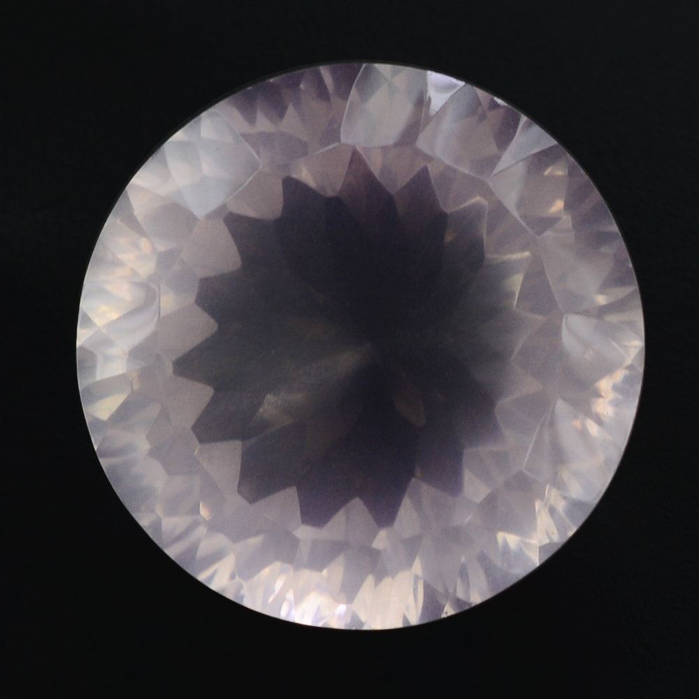 ROSE QUARTZ CONCAVE CUT ROUND (DES#46) 15MM 11.32 Cts.