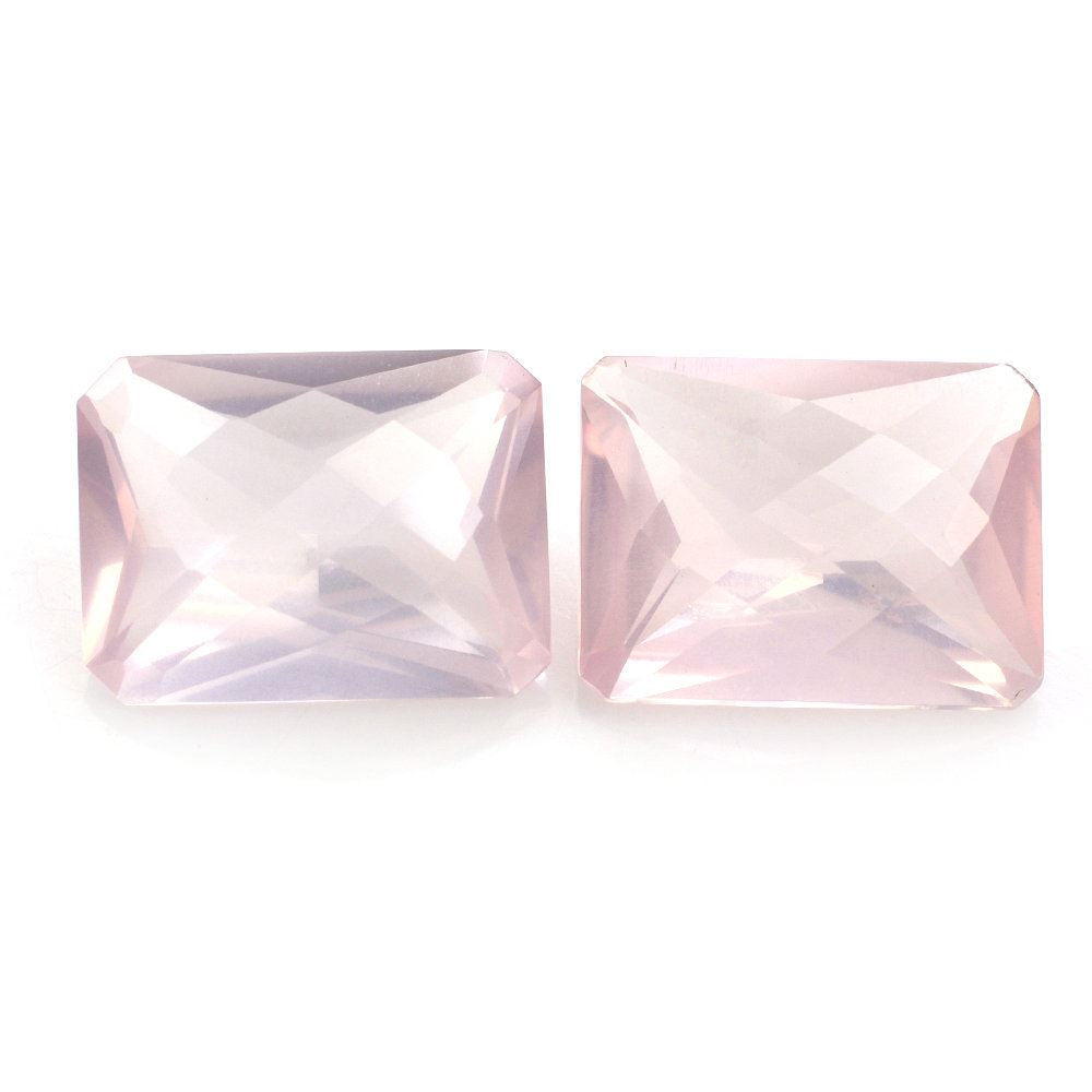 ROSE QUARTZ SPECIAL CHECKER OCTAGON (DES#57) 16X12MM 10.39 Cts.