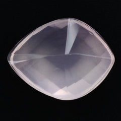 ROSE QUARTZ CARVED CHECKER TOP ONION (DES#68) 16X12MM 6.44 Cts.