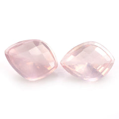 ROSE QUARTZ CARVED CHECKER TOP ONION (DES#68) 16X12MM 6.44 Cts.