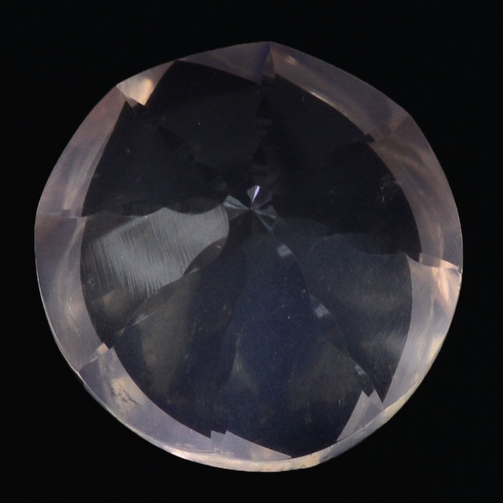 ROSE QUARTZ EYE CUT ROUND (DES#89) 13MM 7.59 Cts.