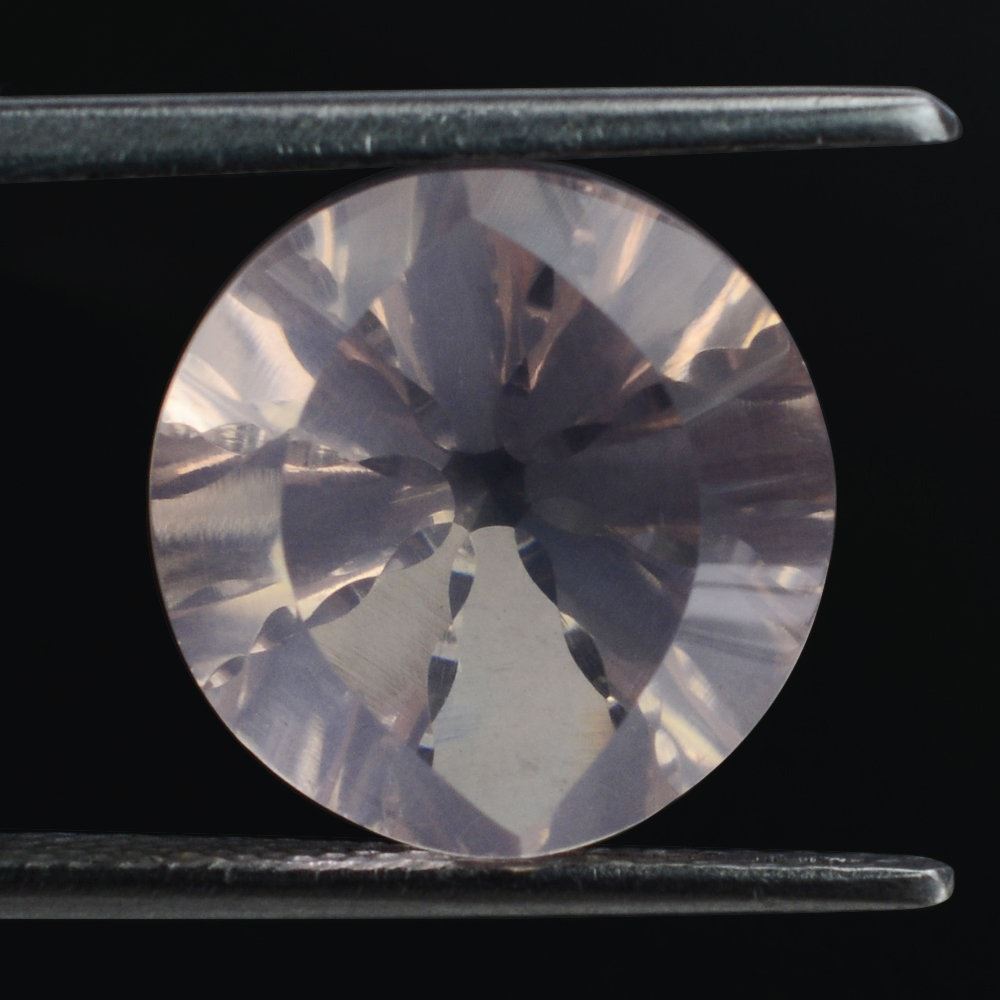 ROSE QUARTZ EYE CUT ROUND (DES#89) 13MM 7.59 Cts.