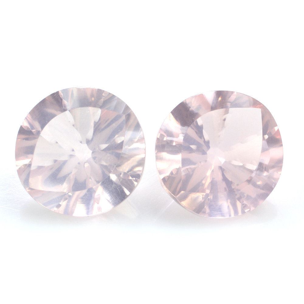 ROSE QUARTZ EYE CUT ROUND (DES#89) 13MM 7.59 Cts.