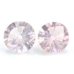 ROSE QUARTZ EYE CUT ROUND (DES#89) 13MM 7.59 Cts.