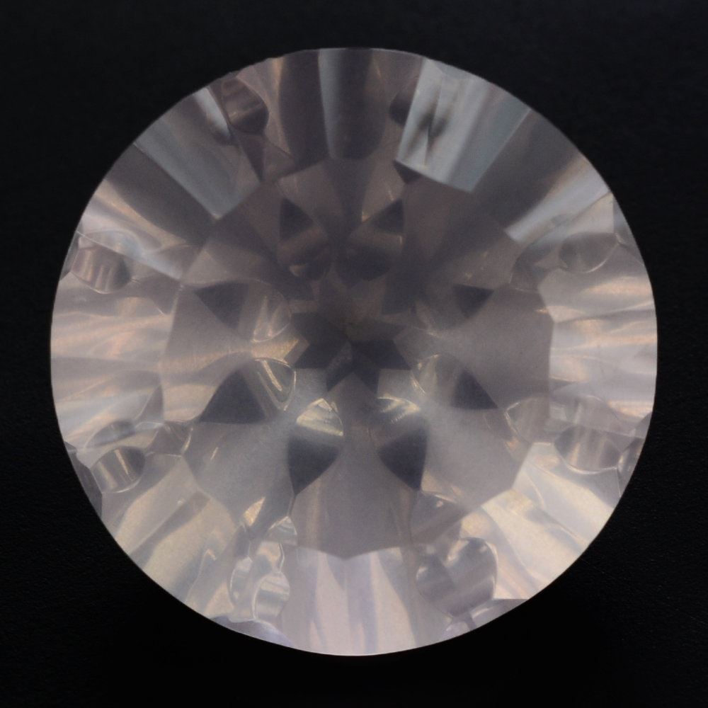 ROSE QUARTZ CONCAVE SPLENDOR CUT ROUND (DES#74) 16MM 13.47 Cts.